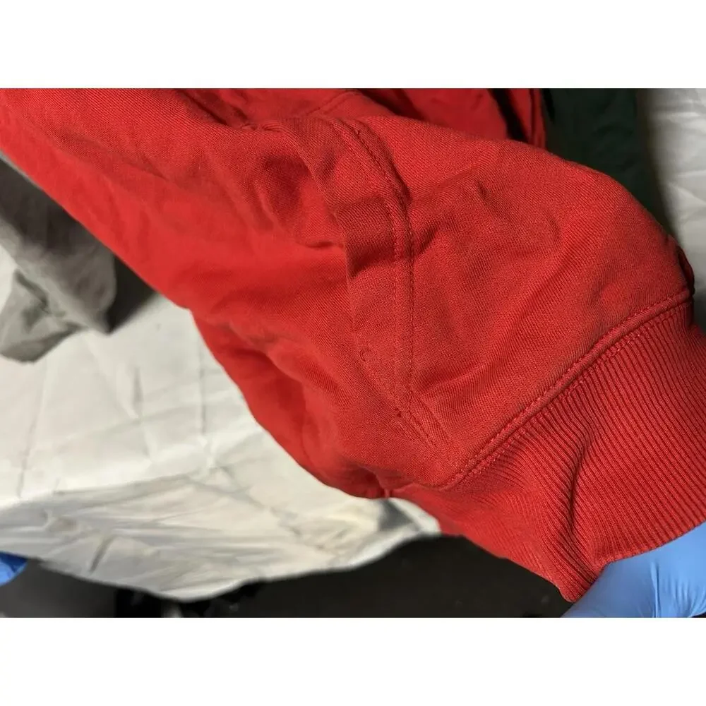 Pillars‎ Colorblock Hoodie Red Green Gray Pullover Logo XS Streetwear